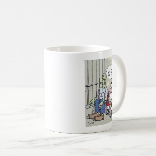 Santa In Gevangenis linkerhand mok (Voorkant rechts)