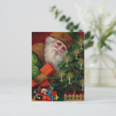 Santa in Green Briefkaart (Staand voorkant)