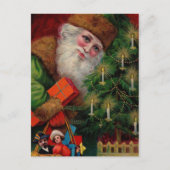 Santa in Green Briefkaart (Voorkant)