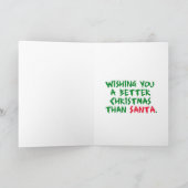 Santa in Jail wenskaart Feestdagen Kaart (Binnen)