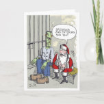 Santa in Jail wenskaart Feestdagen Kaart<br><div class="desc">Santa in Jail is een kerst wenskaart dat leuk is voor iedereen maar vooral voor monsterfans. Santa in Jail is Steamy Raimon originele cartoon art. * onderschrift: "Breaking and entry. En jij?"</div>