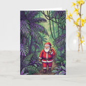 Santa in Jungle Kaart (Gele Bloem)