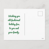  Santa in Krans vakantie Briefkaart (Achterkant)