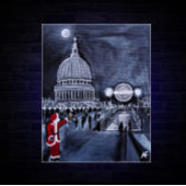 Santa in London Painting by Alfred Fox Canvas Afdruk