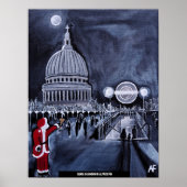 Santa in London Painting by Alfred Fox Poster (Voorkant)