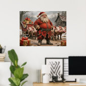 Santa in Medieval Times Poster (Thuiskantoor)
