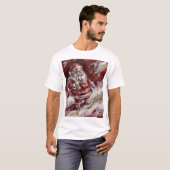 Santa in Motion – Painterly Holiday Spirit T-shirt (Voorkant volledig)