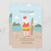 Santa in Paradise Holiday Kaart (Voorkant / Achterkant)