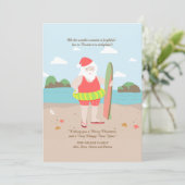Santa in Paradise Holiday Kaart (Staand voorkant)