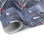 Santa in Paris Painting by Alfred Fox Cadeaupapier (Rol Hoek)