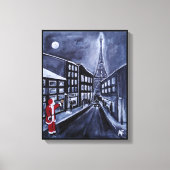 Santa in Paris Painting by Alfred Fox Canvas Afdruk (Voorkant)