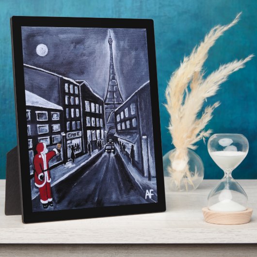 Santa in Paris Painting by Alfred Fox Fotoplaat (Zijkant)