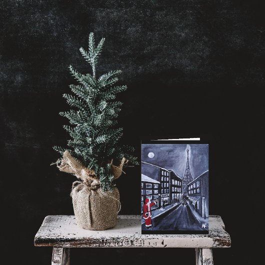 Santa in Paris Painting by Alfred Fox Kaart