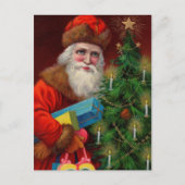 Santa in Red Briefkaart (Voorkant)