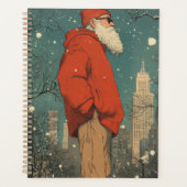 Santa in Red Hoody met baard en een koele zonnebri Planner (Voorkant)