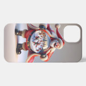 Santa in Red with Big Snow Globe, Christmas, Auth iPhone Hoesje (Achterkant horizontaal)