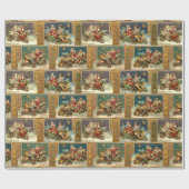  Santa in Roadster en Sidecar Cycle Cadeaupapier (Vlak)