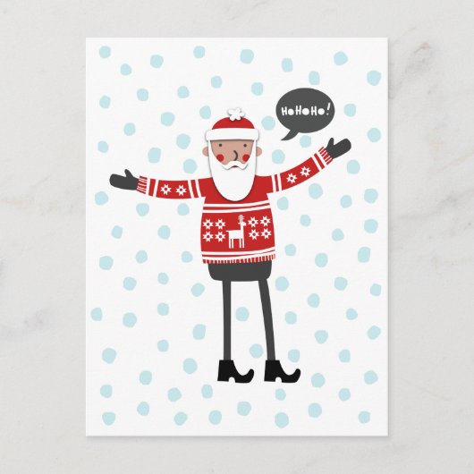 Santa in Skinny Jeans Feestdagenkaart (Voorkant)