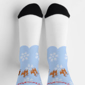 Santa In Sleigh Design Christmas Sokken (Top)