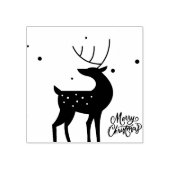 Santa in Sleigh Merry Christmas Stamp Rubberstempel (Afrduk)