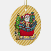 Santa in Sleigh Ornament (Rechts)