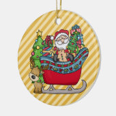 Santa in Sleigh Ornament (Links)