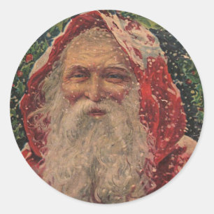  Santa in Snow - Sticker