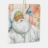 Santa in the Bathtub Spa Christmas themed Keramisch Ornament (Rechts)