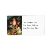 Santa in the Forest  adreslabel Etiket (Voorkant)