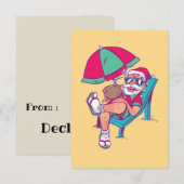 SANTA IN VACATIESCHRISTMAS IN JULI BEDANKKAART (Voorkant / Achterkant)