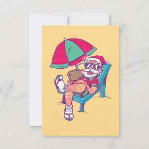 SANTA IN VACATIESCHRISTMAS IN JULI BEDANKKAART