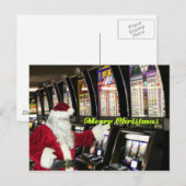 Santa in Vegas Briefkaart voor kerstmis (Voorkant / Achterkant)