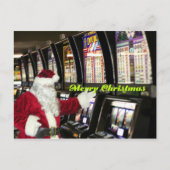 Santa in Vegas Briefkaart voor kerstmis (Voorkant)