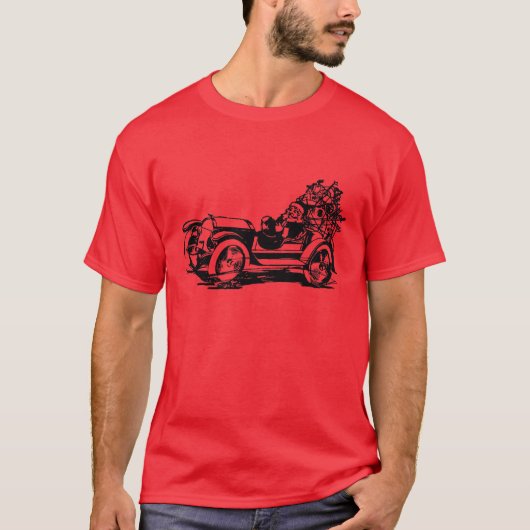 Santa in Vintage T-shirt (Voorkant)