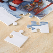 Santa in zijn Speelgoed Factory Legpuzzel (Zijkant)