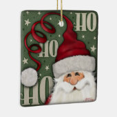 Santa Inspirity Naam Gepersonaliseerde Kerst Keramisch Ornament (Rechts)