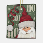 Santa Inspirity Naam Gepersonaliseerde Kerst Keramisch Ornament (Links)