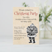 Santa Invitation Kaart (Staand voorkant)