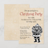 Santa Invitation Kaart (Voorkant / Achterkant)