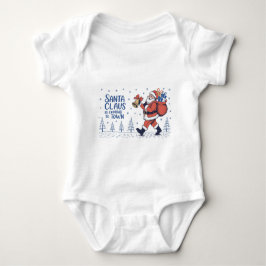 Santa is coming to the town romper