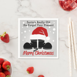 Santa is echt oud, hij vergat papieren servet