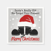 Santa is echt oud, hij vergat papieren servet (Voorkant)