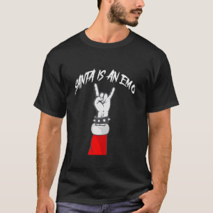 Santa is een Emo Grappige Schattigee Emo Kerst Pun T-shirt