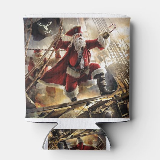 santa is een piraat blikjeskoeler (Achterkant)