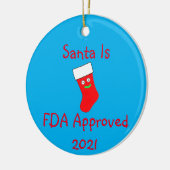 Santa is FDA Goedgekeurde keramische versiering Keramisch Ornament (Links)