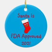 Santa is FDA Goedgekeurde keramische versiering Keramisch Ornament (Achterkant)