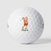 Santa is golfing Hawaii Shirt Golfballen (Voorkant)