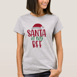 Santa is mijn BFF Funny kerstcadeau voor Besties T-shirt