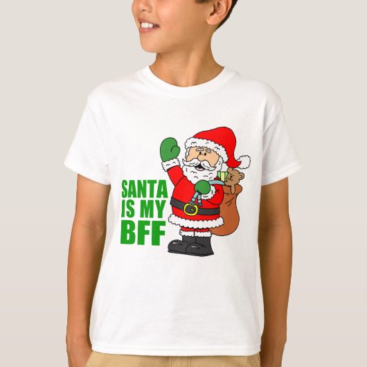 Santa is mijn BFF T-shirt (Voorkant)