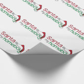 Santa is mijn huisjongen cadeaupapier (Hoek)